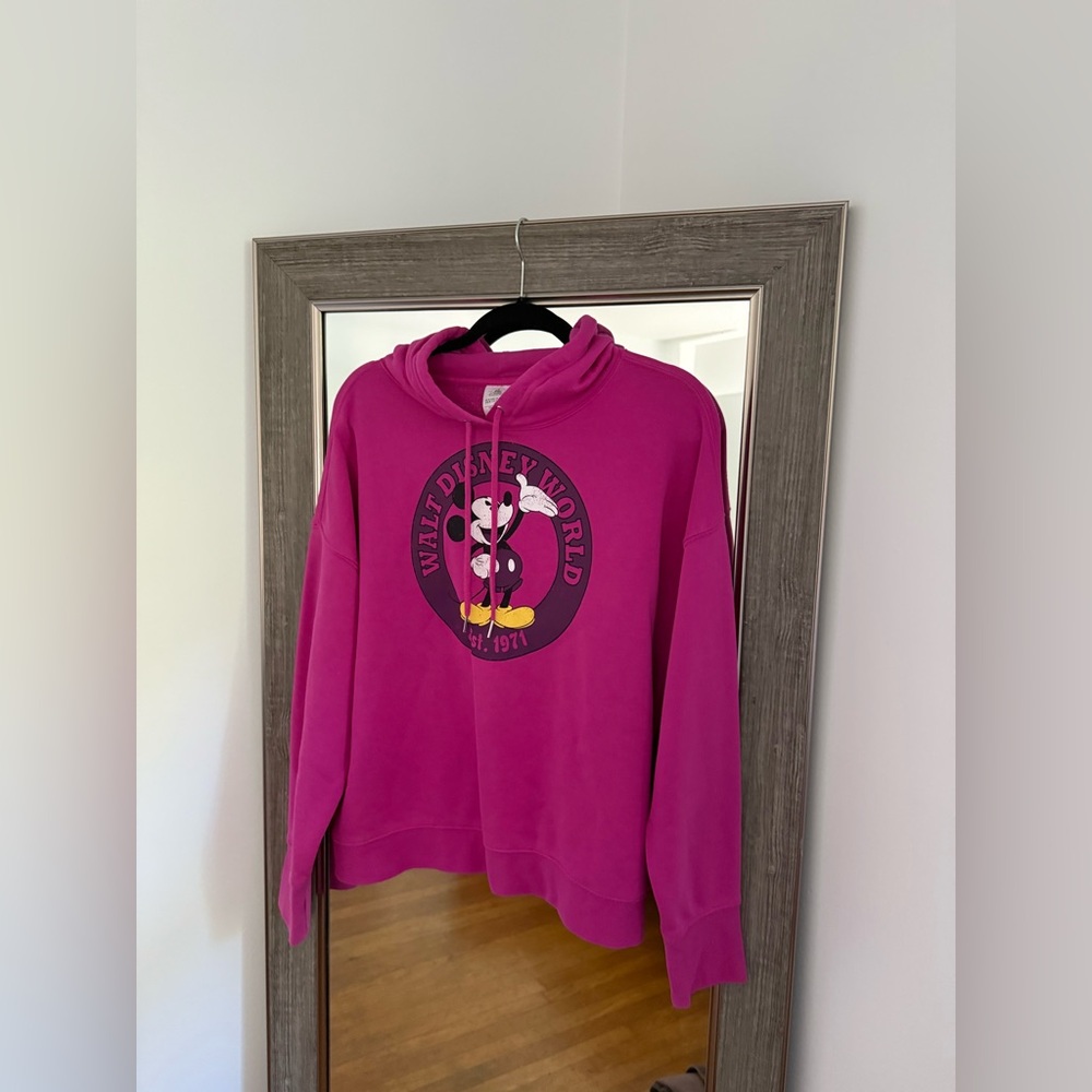 Disney Women's Pink Hoodie Size XL